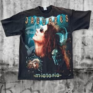 Vintage JAGUARES Band Tee – Black Graphic Single Stitch – Size XL